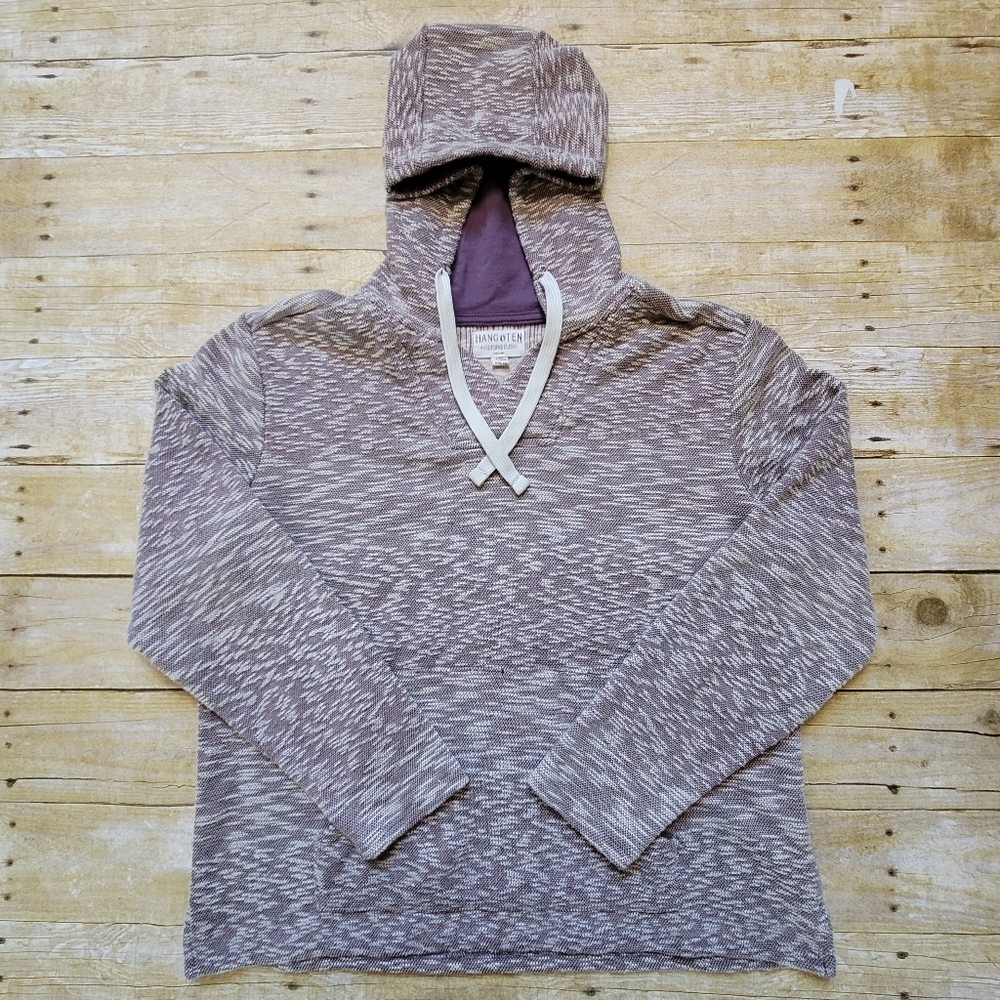 Hang Ten Beach/Baja Unisex Hoodie in Purple Size Large